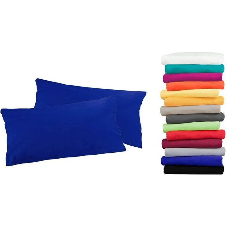 MOON Kissenbezug / Seitenschläferkissenbezug, 2er Pack, 100% Baumwolle, Linon, Royalblau, 40x40 – Bild 4