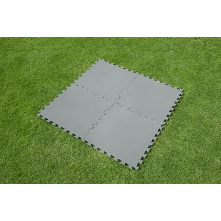 Bestway | Flowclear Pool-Bodenschutzfliesen XL-Pack | 18 Stück á 50 x 50 cm | Grau | ideal um Schutz des Poolbodens und des Rasens – Bild 7