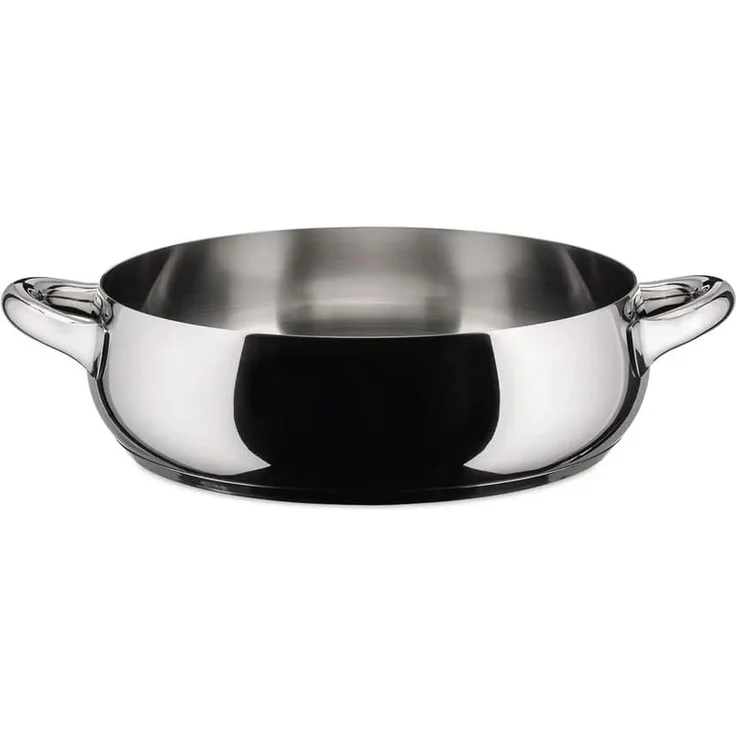 Alessi Mami Flache Kasserolle, Edelstahl, Silber, 24 cm – Bild 1