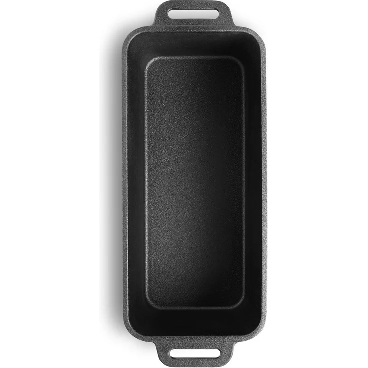BURNHARD Gusseisen Brotbackform mit Deckel 3,5 L rechteckig, Pre-Seasoned, Kastenform ideal zum Brotbacken, Braten und Kochen, 35,4 x 14,3 x 15,3 cm, inkl. Anleitung zum Einbrennen​ - Schwarz - #946113 – Bild 3