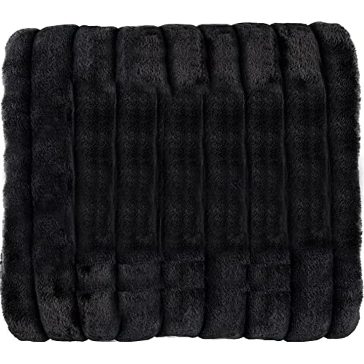 Wohndecke Alaska Kuscheldecke Sofa Felloptik Pelzimitat 150x200cm schwarz, CelinaTex, allergikergeeignet,bügelfrei,flauschig,kuschelweich,mollig warm – Bild 6