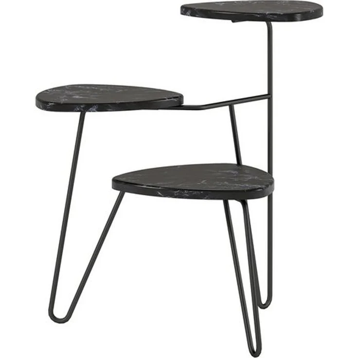 loft24 Pflanzentreppe Athena, Pflanzenregal in Marmoroptik, Metallgestell, modernes Design – Bild 4