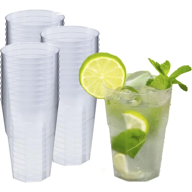 Silverkitchen 30x Cocktailbecher 300ml - Wiederverwendbare Partybecher Cocktail Becher Hartplastik Mehrwegtrinkbecher Made In Germany