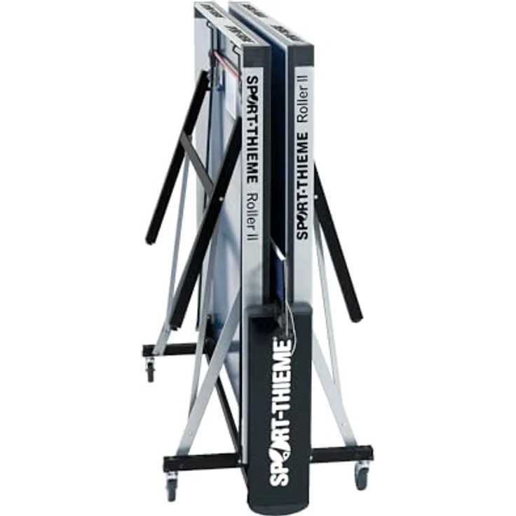 Sport-Thieme Tischtennistisch Roller II, höhenverstellbar mit 25 mm Feinspanplatte, blau, Indoor-Wettkampf geeignet – Bild 3