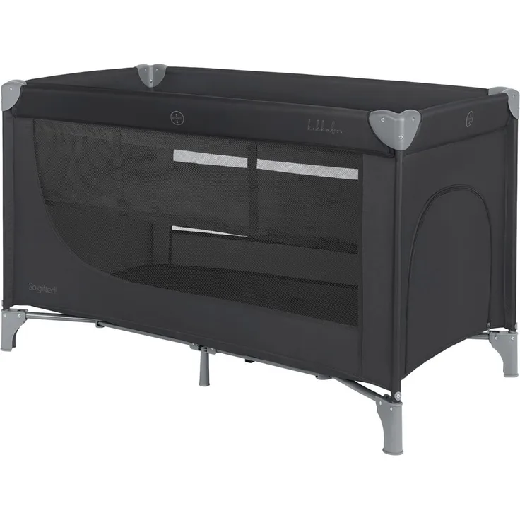 Kikkaboo Reisebett, Laufstall So Gifted 2 Ebenen Matratze, Tragetasche, Öffnung black