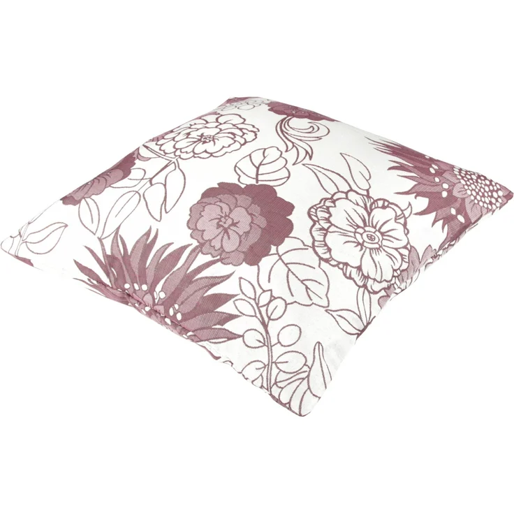 Arsvita Kissenhülle 40x40xcm Blumenmuster (Silbergrau - Bordeaux) – Bild 3