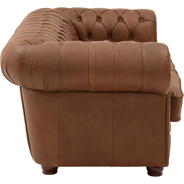 Sofa 2-Sitzer Kath Echtleder (Antikoptik) cognac – Bild 3