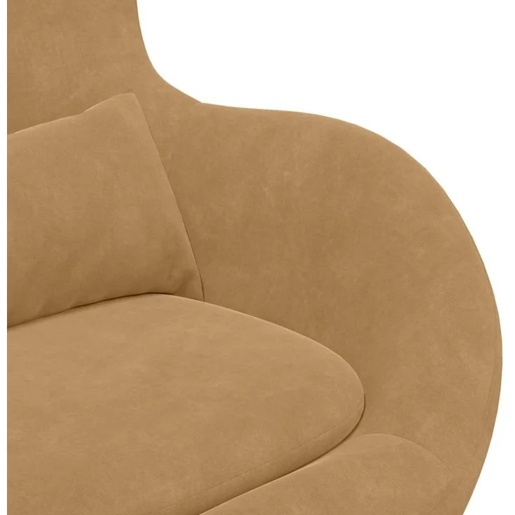 vidaXL Eiersessel Braun 63 x 73 x 90 cm Samt 42002764 – Bild 6