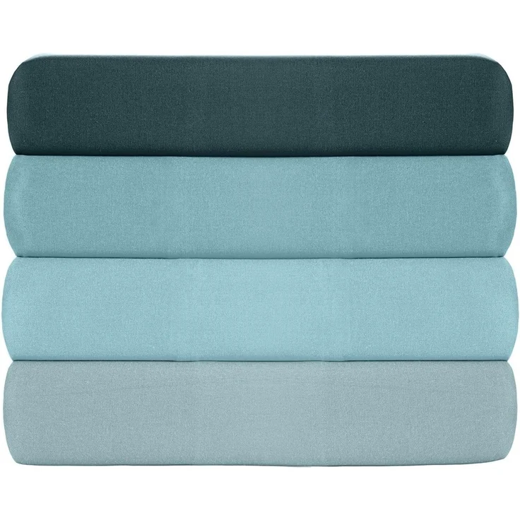 L'essentiel Maison 'Tonne Mavie - Noche' Ranforce King Spannbettlaken (FR) (IT) (ES) (DE), Petrolgrün, 200+30 x 160 cm – Bild 1