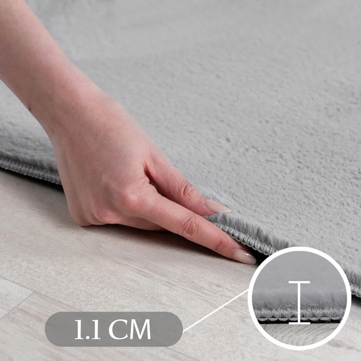 SIMPEX24 Teppich Unicolor - Einfarbig, Rund, Höhe: 11 mm, Perfekt geeignet für Wohnzimmer, Schlafzimmer,Kinderzimmer – Bild 3