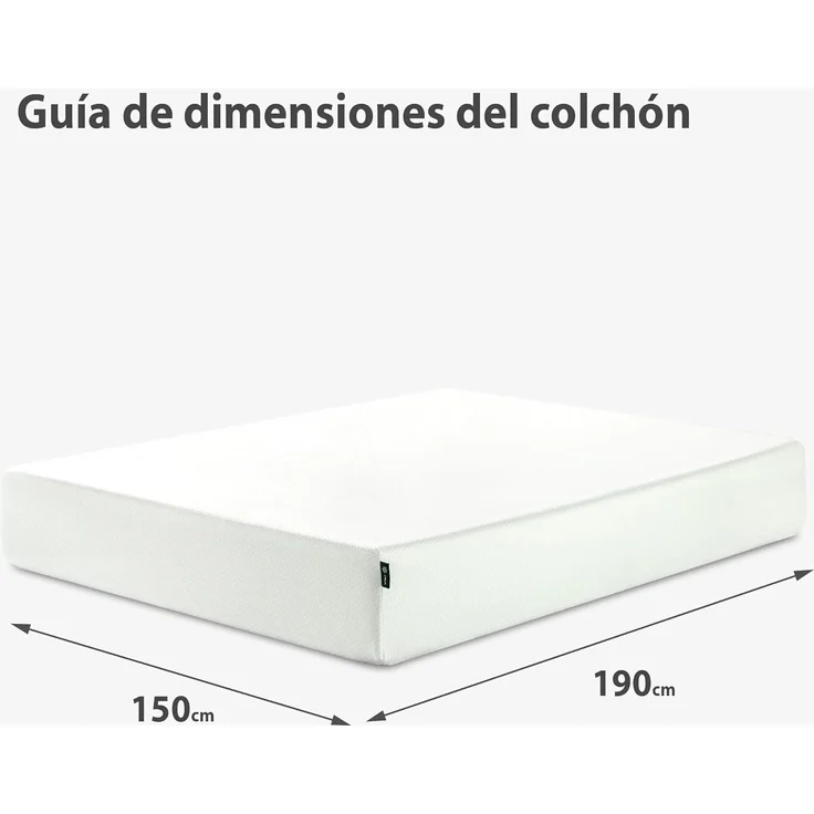 Zinus Essential Memory-Schaum-Matratze mit grünem Tee, anpassbar, 7 Zonen, 150x190 cm, Höhe 20 cm, günstig, Öko-Tex – Bild 2