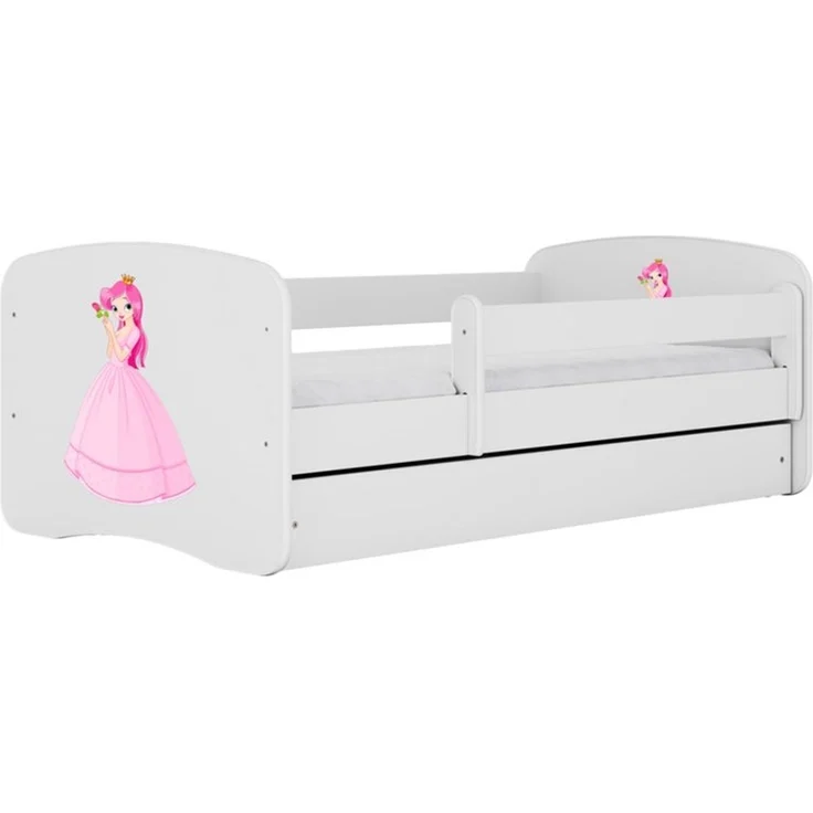 Raumhirsch Furniture Kinderbett 70x140, 80x160, 80x180 cm - Komplettset mit Matratze & Schublade (Bett für Mädchen, Einzelbett Kinder 2–12, mit Rausfallschutz & Lattenrost), verschiedene Farben & Designs – Bild 2