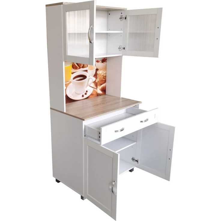 HTI-Living Hochschrank Küchenbuffet 1 Schublade Blanca Bistro (Stück, 1-St, 1x Schrank Blanca, ohne Dekoration) Küchenschrank Hochschrank – Bild 2