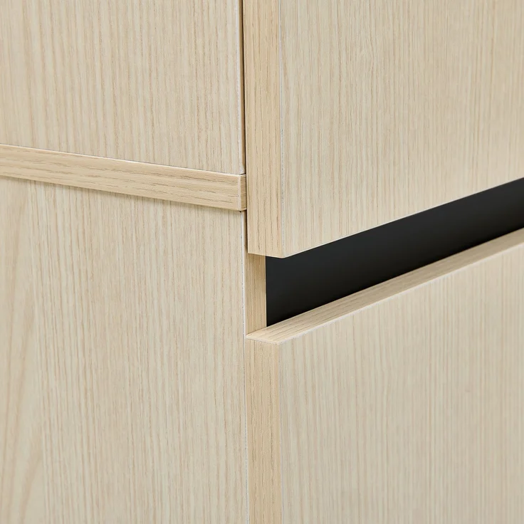 Schmaler Garderobenschrank mit Spiegel und ausziehbarer Kleiderstange – Moderner Flurschrank, platzsparender Garderobenschrank für Flur, Schlafzimmer und Wohnung.[OLD SKU: GL3812N]--Holz--54x34.5x179.5cm--YOUDENOVA – Bild 10
