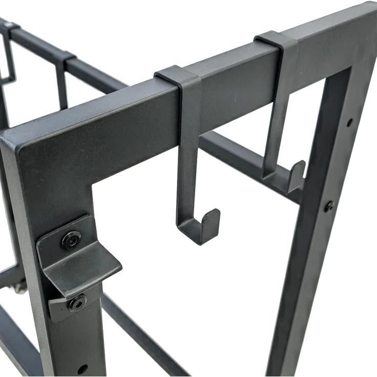 Kastenregal auf Rollen für 4 Getränkekisten Metall Regal 75x32x90 cm mobil – Bild 7