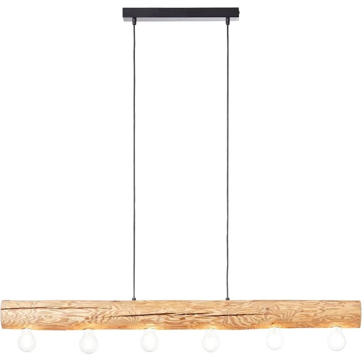 Brilliant Leuchten No. 99433-35 Pendelleuchte Trabo 6-flammig E27 kiefer gebeizt