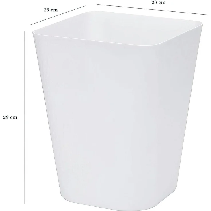 Sinoba Papierkorb moderner Mülleimer Papiereimer 6102 eckig, Höhe 29cm, Beige – Bild 4