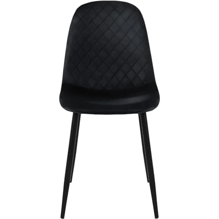 ML-DESIGN Stuhl Esszimmerstuhl mit Rückenlehne, Polsterstuhl mit Metallbeinen (4 St), Wohnzimmerstuhl ergonomisch Schwarz mit Samtbezug Küchenstuhl – Bild 5