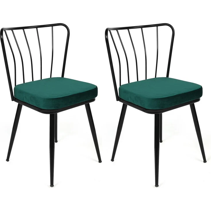 Skye Decor 'Yıldız-951 V4' Stuhlset (4-teilig), Grün / Schwarz, 43 x 82 x 42 cm – Bild 5