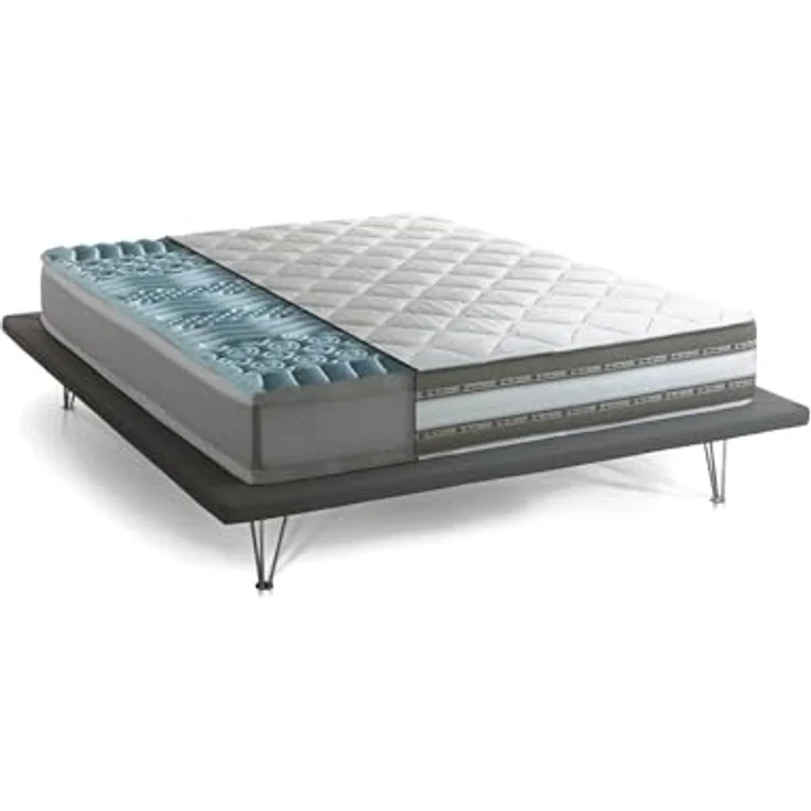 Talamo Italia - Annamaria-Doppelmatratze, herausnehmbare Matratze aus Memory-Schaum und Waterfoam-Gel, 100 % Made in Italy, milbenhemmend und hypoallergen, 120 x 190 x 27 cm – Bild 3
