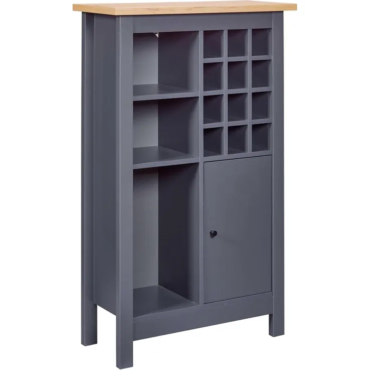 Interlink Weinschrank ROTTERDAM - Esszimmer & Wohnzimmer in Anthrazit-Artisan Eiche