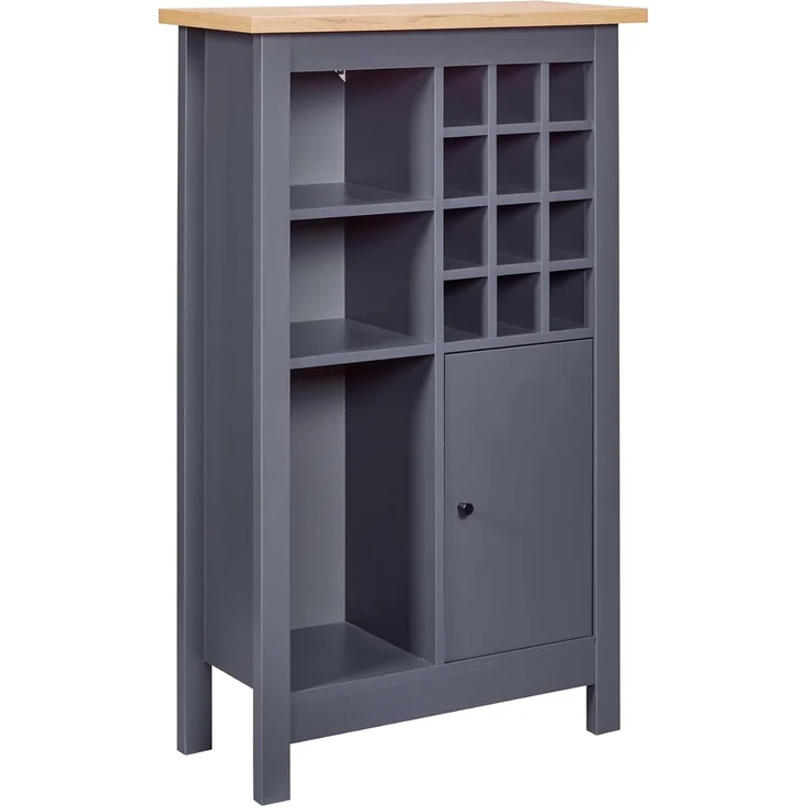 Interlink Weinschrank ROTTERDAM - Esszimmer & Wohnzimmer in Anthrazit-Artisan Eiche