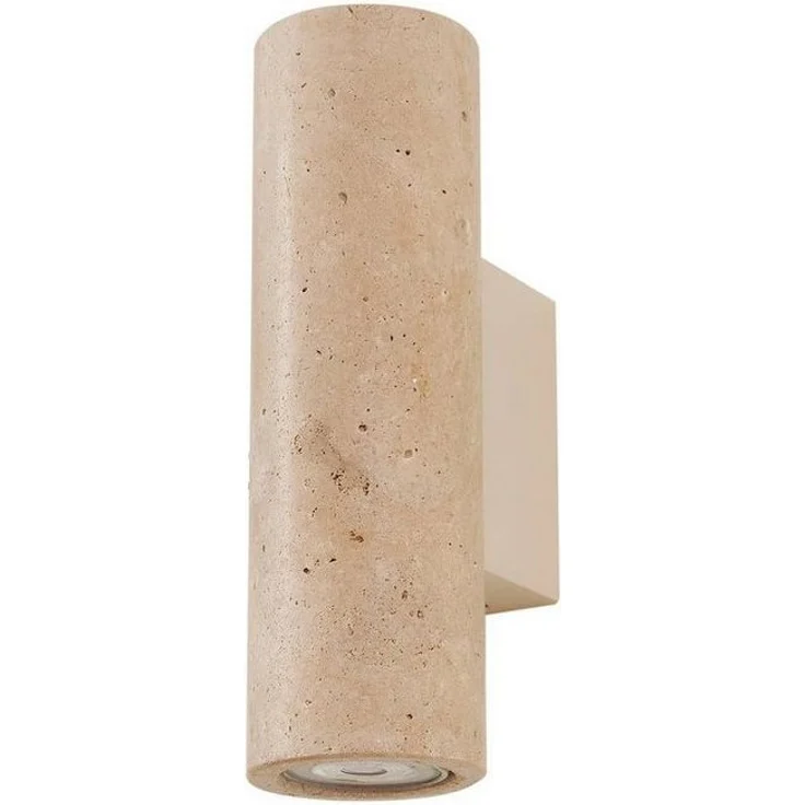 Lucande Wandleuchte Tavira, Stein Creme IP20, 2x10 W LED – Bild 5