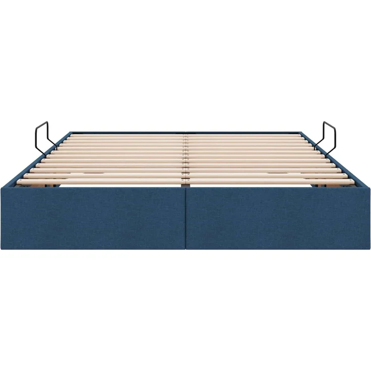 vidaXL Ottoman Bettgestell mit Speicher Blau 140 x 200 cm Stoff 3442831 – Bild 7