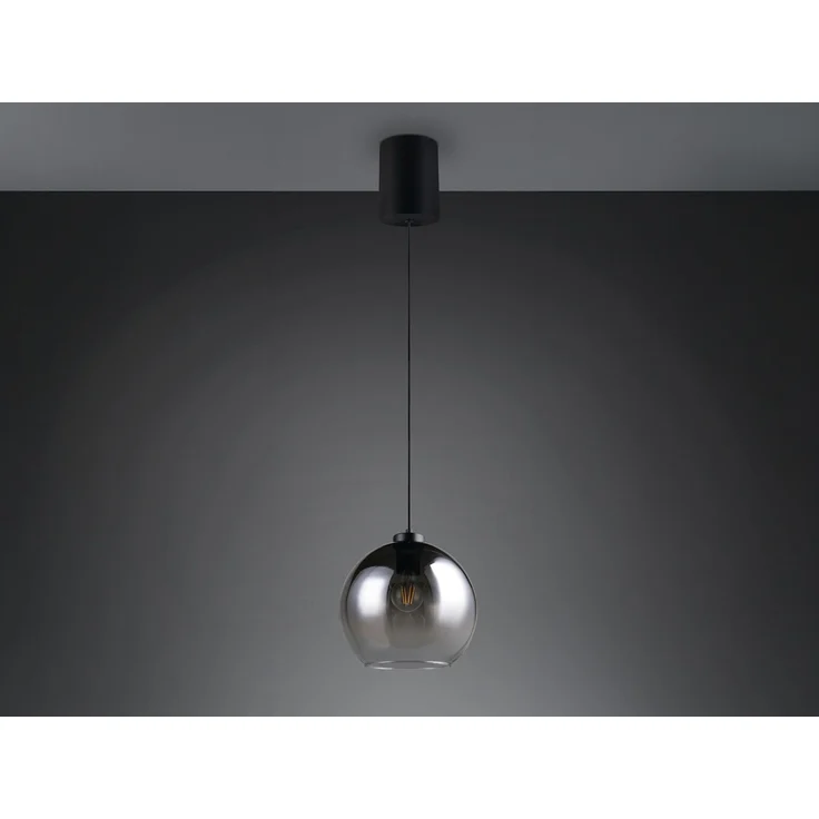 LED Pendelleuchte höhenverstellbar 1-flammig mit Rauchglas Kugel, Ø 25cm – Bild 8