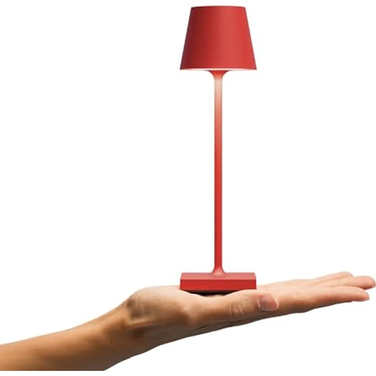 SIGOR Nuindie pocket Akku-Tischleuchte, dimmbar, 1,4W, Flex-Mood, feuerrot, 2200K/2700K, IP54, USB-C, 21cm – Bild 1