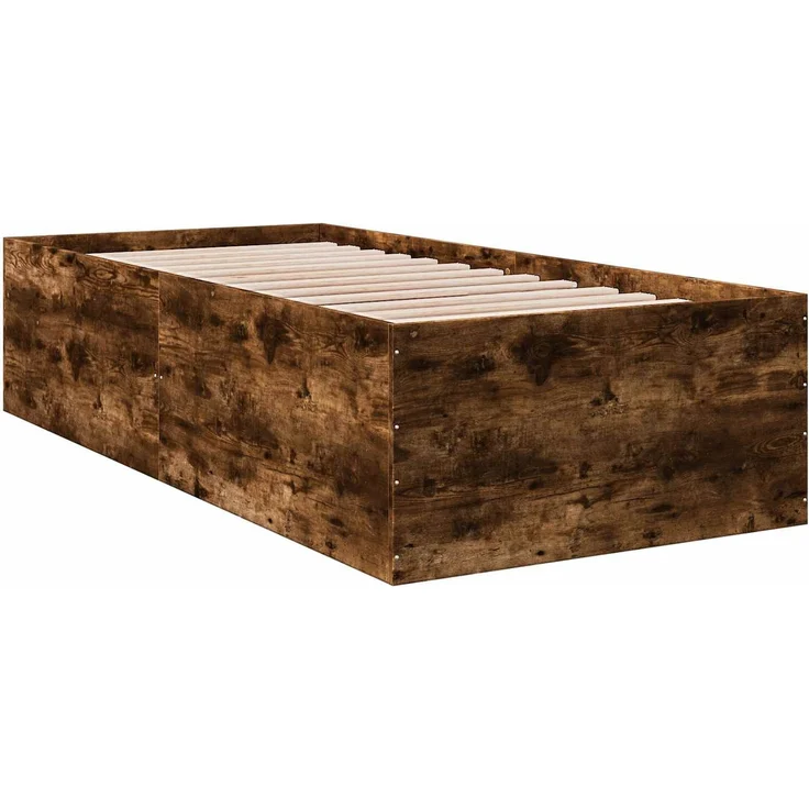 vidaXL Bodenbettgestell Geräucherte Eiche 80 x 200 cm Holzwerkstoff 3429535 – Bild 3