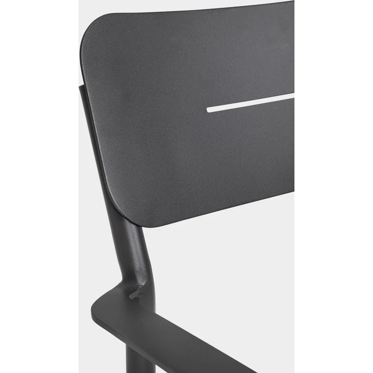 Gartenstuhl Ulbal aus Aluminium, modern stapelbar, anthrazit, inkl. Kissen, wasserabweisend – Bild 6