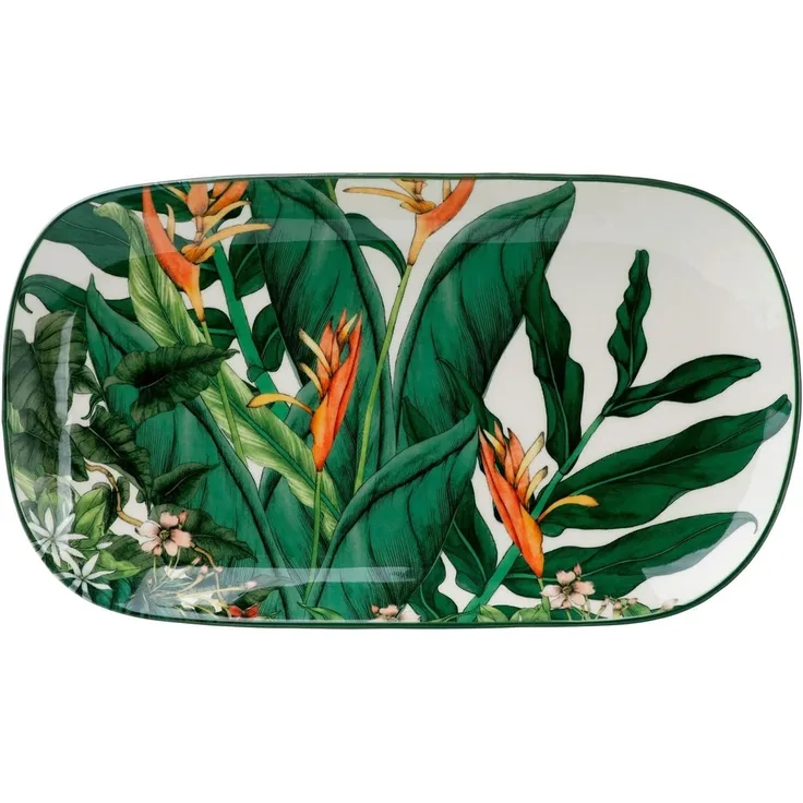 Maxwell & Williams DR0468 Platte 35 x 19 cm NIGHT GARDEN eckig, Premium-Keramik, in Geschenkbox