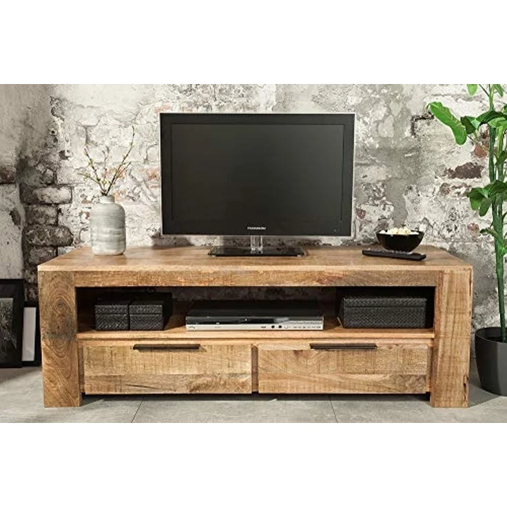 riess-ambiente Lowboard IRON CRAFT 130cm natur, Massivholz · TV-Board · 2 Schubladen · Mangoholz · Wohnzimmer – Bild 5