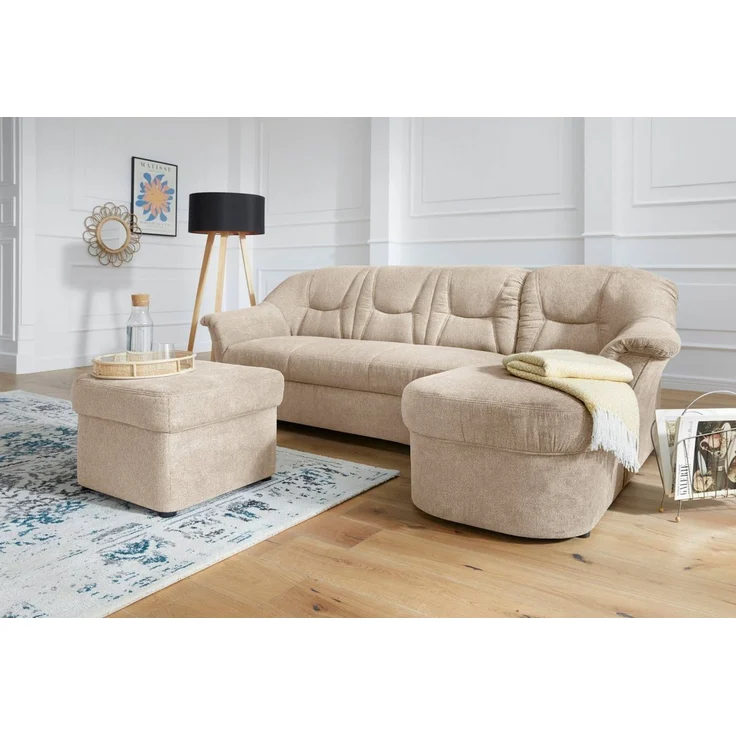 DOMO collection Ecksofa Sarafina zeitlos und komfortabel, optional mit Federkern, L-Form, wahlweise mit Bettfunktion – Bild 1