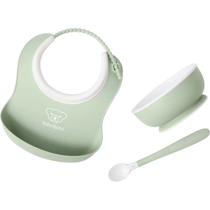 BabyBjörn Kindergeschirr, 3 Teile, Blassgrün