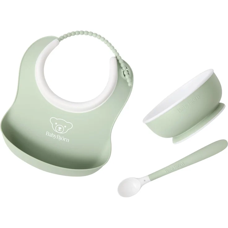 BabyBjörn Kindergeschirr, 3 Teile, Blassgrün