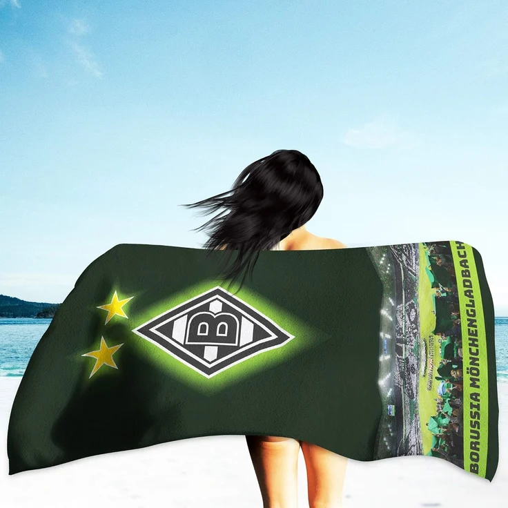 BERONAGE Strandtücher Borussia Mönchengladbach Badetuch Borussia Park 75x150 cm, 100% Baumwolle (1-St), Frottee in Velours-Qualität – Bild 2