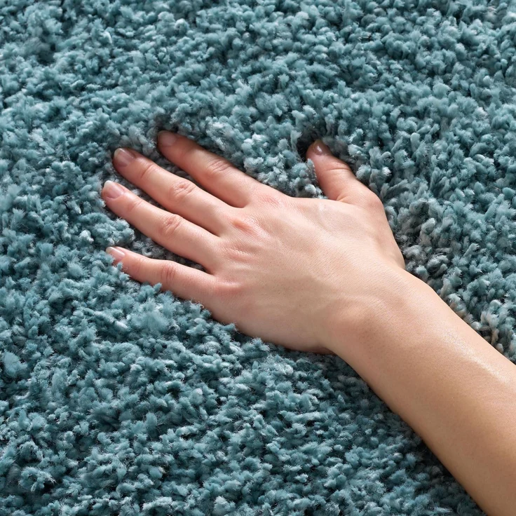 SAFAVIEH Zottelig Teppich für Wohnzimmer, Esszimmer, Schlafzimmer - California Shag Collection, Hoher Flor, Hellblau, 160 X 229 cm