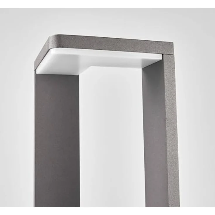 Lucande LED Außenleuchte Jeny, spritzwassergeschützt in Schwarz, 1-flammig, Aluminium - Wegeleuchte Pollerleuchte Sockelleuchte – Bild 4