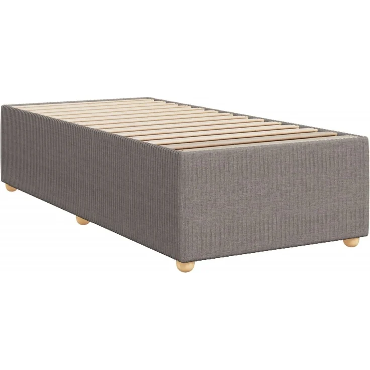 vidaXL Boxspringbett mit Matratze Taupe 100x200 cm Stoff 3289678 – Bild 9