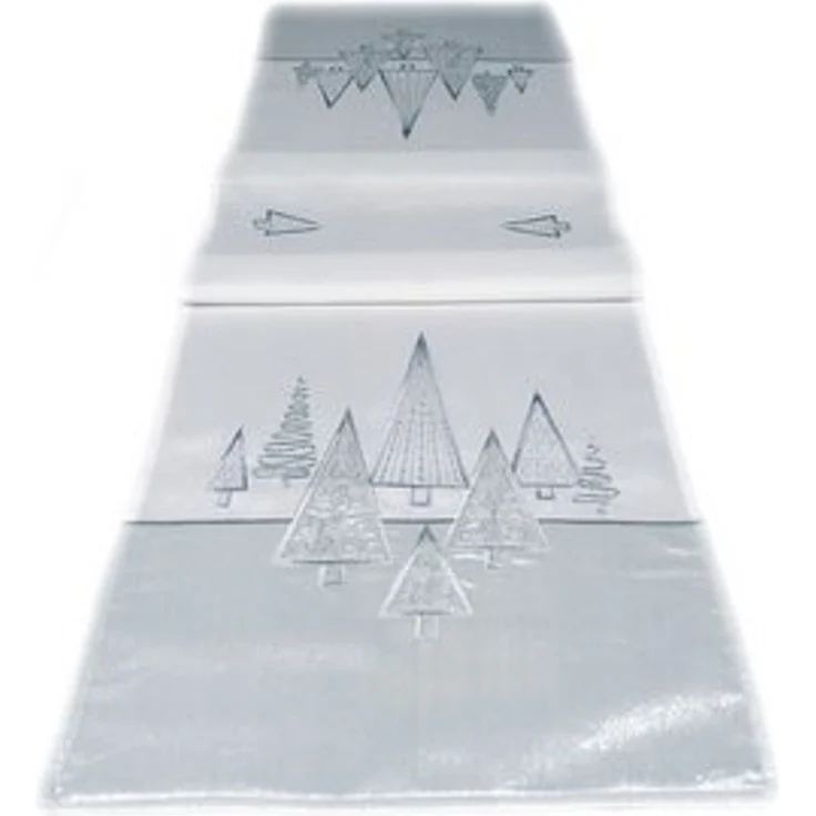 texpot Tischdecke Tischläufer Stickerei Tannenbäume Winter Weihnachten Deko (1-tlg) – Bild 4