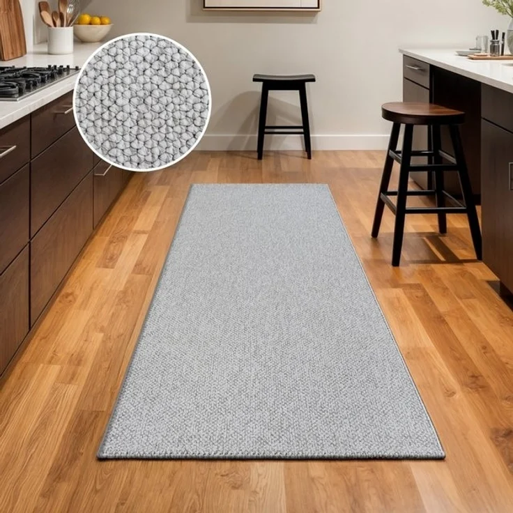 Sanat Teppich Lora Plus, auch als Läufer, rechteckig, Höhe: 5 mm, Kurzflor, uni, gekettelt, Wohnzimmer, Kinderzimmer – Bild 4