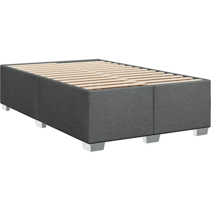 vidaXL Boxspringbett mit Matratze Dunkelgrau 120x200 cm Stoff 3285870 – Bild 8