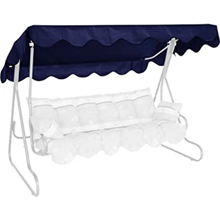 Angerer Freizeitmöbel Sonnendach für 3-Sitzer Hollywoodschaukel, wasser- und schmutzabweisend, blau, 210 x 145 cm – Bild 2