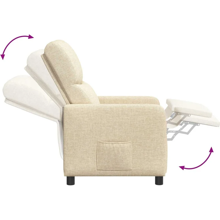 vidaXL Liegesessel Creme Polyester 42034824 – Bild 7