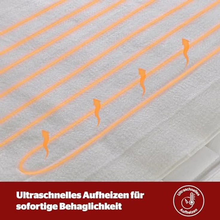 Silentnight Comfort Control Wärmeunterbett 140x150cm | Heizdecke Bett mit 3 Heizstufen, Ultraschnelles, Aufheizen Elastische Bander Waschmaschinen Waschbar | Heizunterlage Bett Heizmatte | 140x150cm – Bild 3