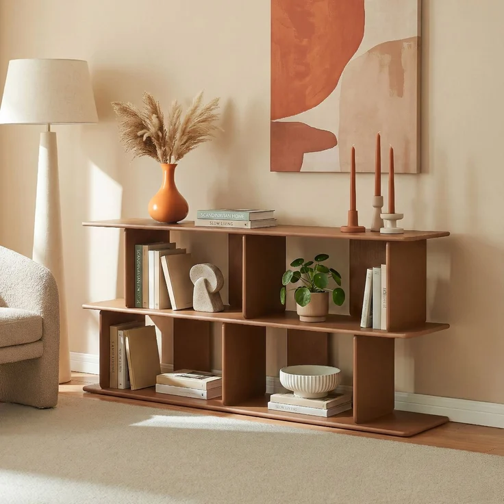 Standregal Gäljami 160x35x74 cm Walnussoptik [en. casa] – Bild 1