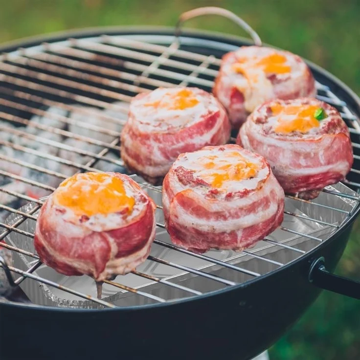 Relaxdays Aluschalen Grill 50er Set, 4,5 x 31 x 21 cm – Bild 5