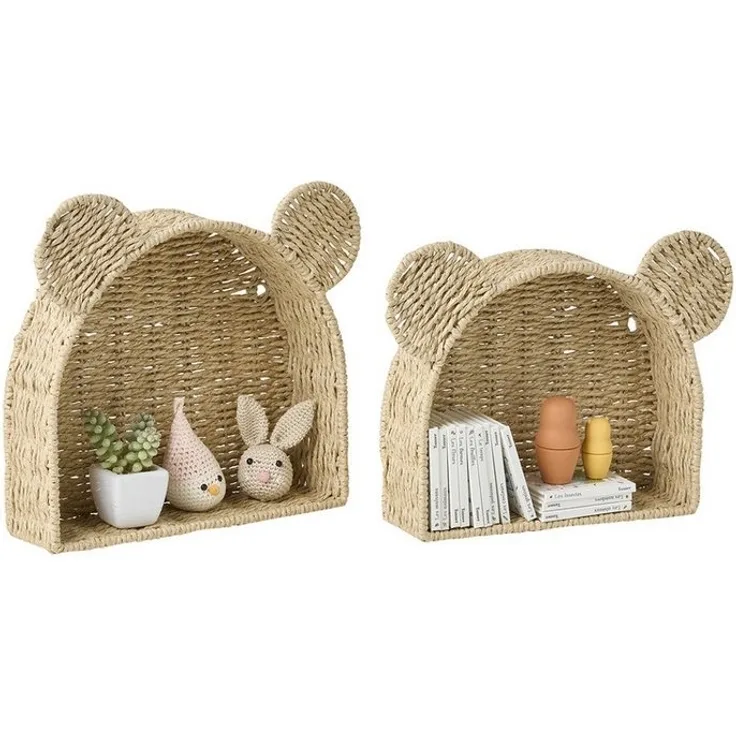 VERTBAUDET2er-Set Kinderzimmer Deko-Regale BÄR, Papierbraun